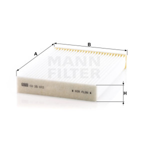 Фильтр салона MANN-FILTER CU 25 012